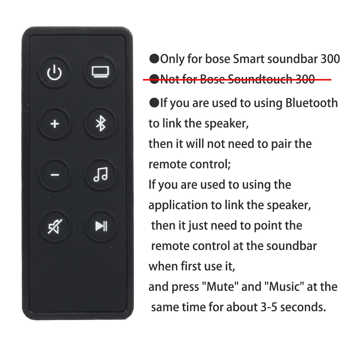 Amazon | Bose Smart Soundbar 300用交換用リモコン。 | DHCHAPU | AV